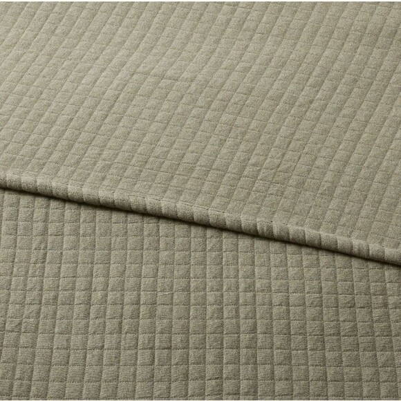 Full/Queen Jersey Quilt Dark Olive Green - Threshold Bedding NEW - Picture 3 of 6